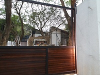 Sleeper wood sliding gate